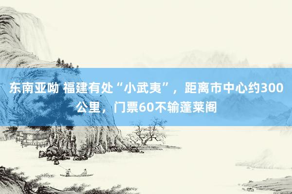 东南亚呦 福建有处“小武夷”，距离市中心约300公里，门票60不输蓬莱阁